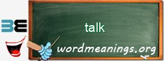 WordMeaning blackboard for talk